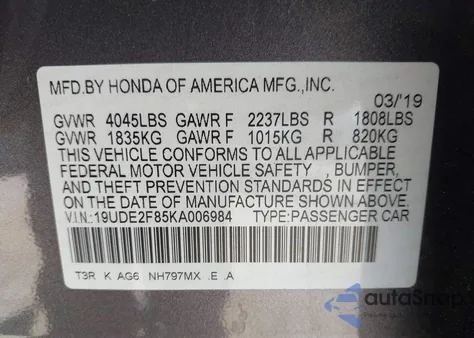 2019 Acura Ilx Premium A-Spec/Technology A-Spec z USA, uszkodzony, nr VIN 19UDE2F85KA006984